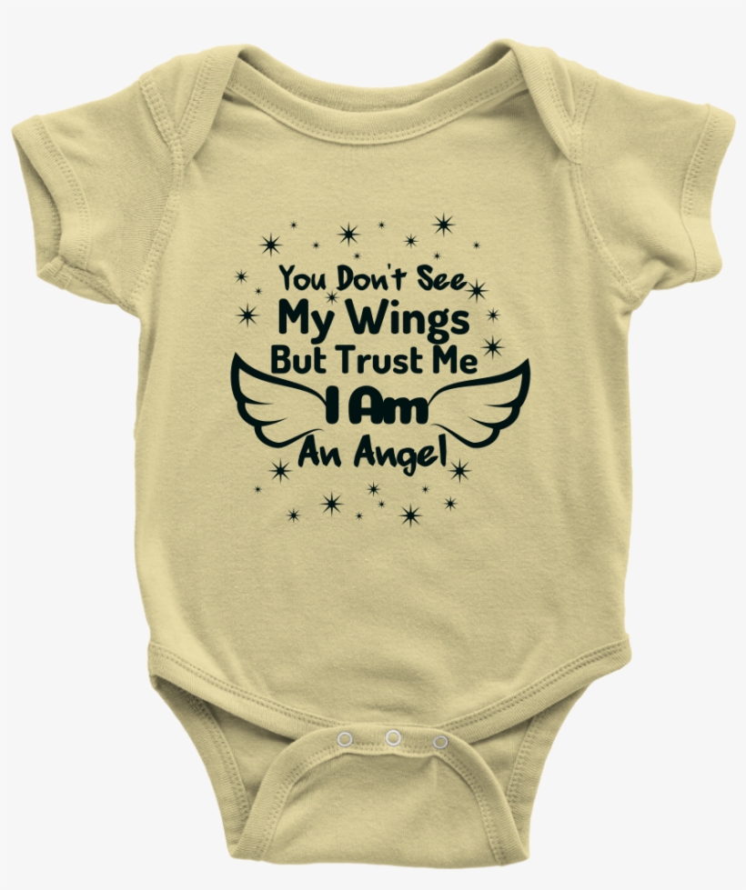I Am An Angel Baby Bodysuit - Dinosaur Baby Onesie, transparent png #7682091