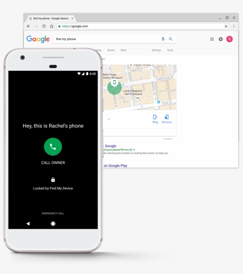 Lock Your Device Remotely Or Display A Message On The - Google Find My Device Unlock, transparent png #7682854