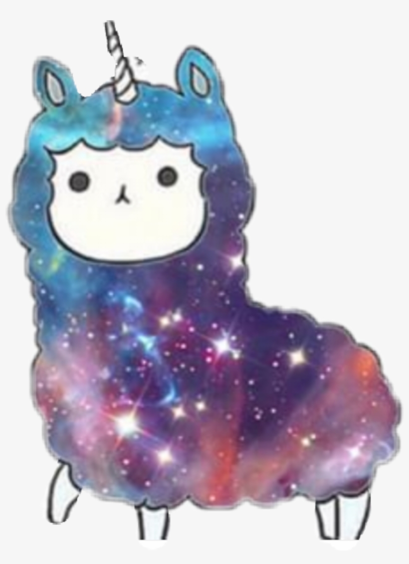 Kawaii Llama Unicorn - Llama Galaxy, transparent png #7683480