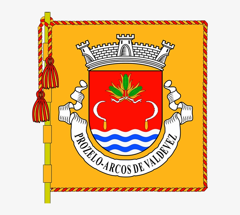 Escudo De Vermelho, Um Feixe De Três Espigas De Milho - Viana Do Castelo, transparent png #7683512