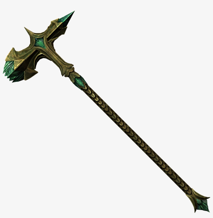 Glass Warhammer, One Of The Best Warhammers In Skyrim - Skyrim Glass Warhammer, transparent png #7684127