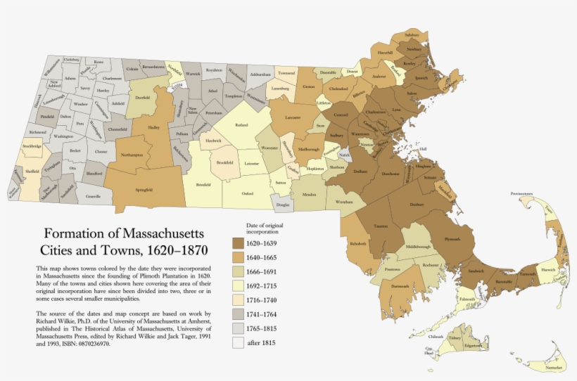 Massachusetts Map With Town Borders, transparent png #7684496
