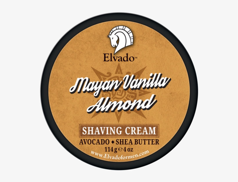 Elvado Shaving Cream Mayan Vanilla Almond - Label, transparent png #7684715