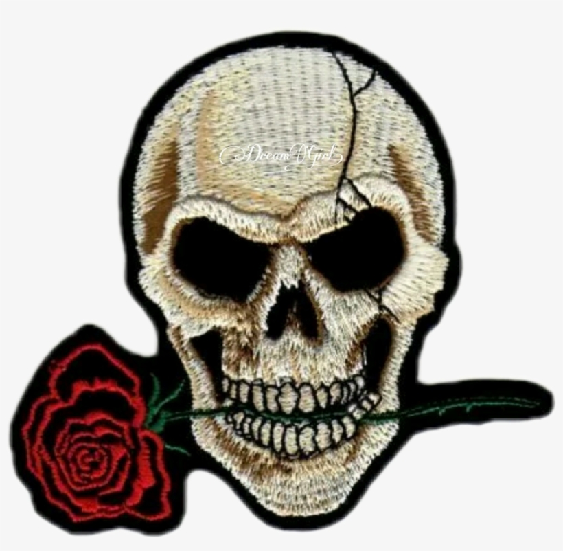 910 X 846 9 - Skull And Roses Patch, transparent png #7685291