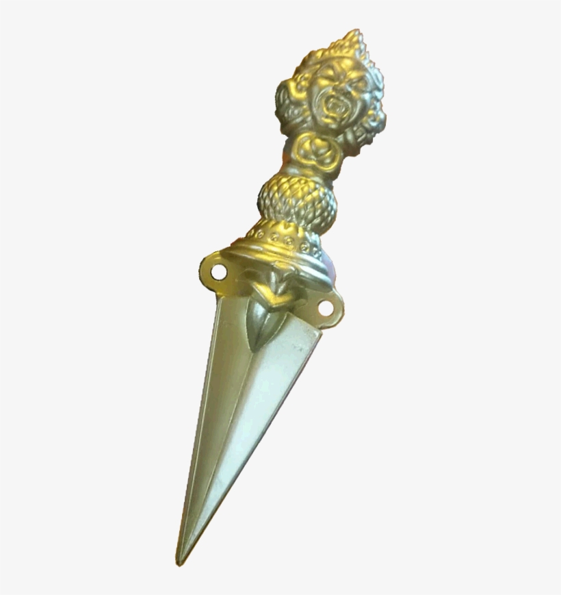 The Shadow Phurba Dagger Gold - Hunting Knife, transparent png #7685804