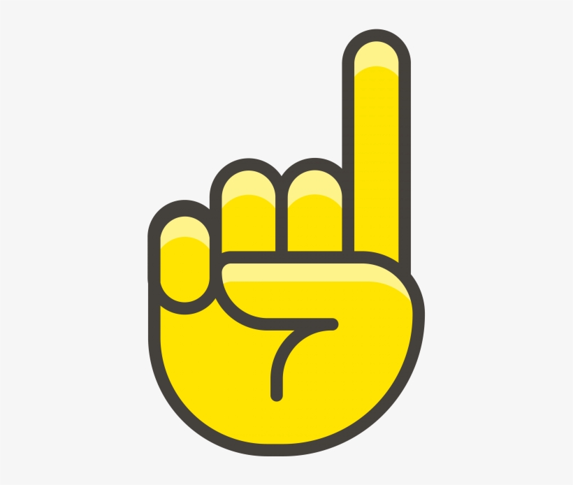 Index Pointing Up Emoji - Index Finger, transparent png #7686121