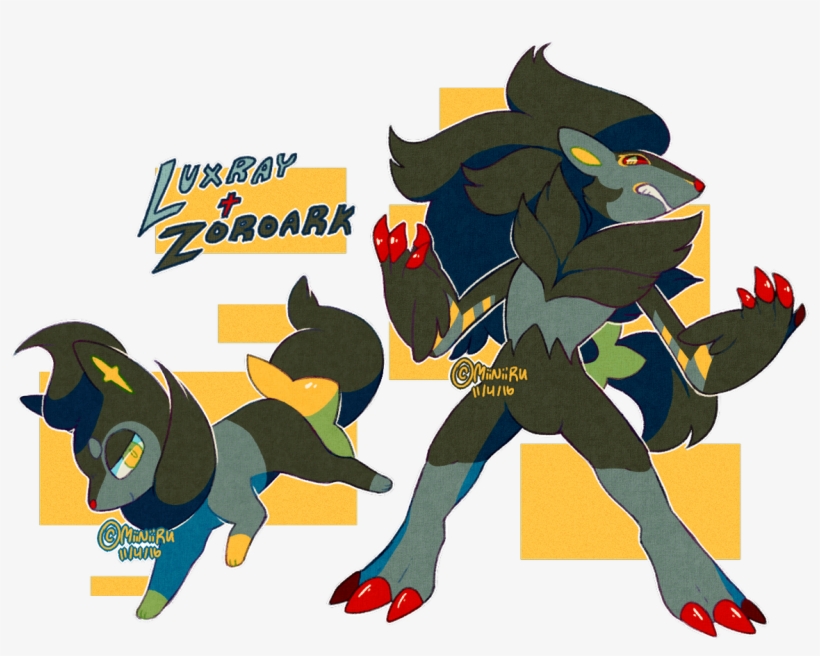 Shock Rt @salphe - Zoroark Luxray Fusion, transparent png #7687219