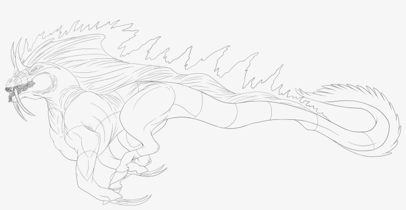 Lesser Bunyip - Line Art, transparent png #7687317