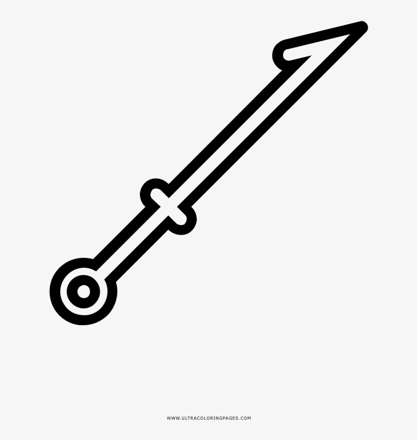 Harpoon Coloring Page - Line Art, transparent png #7687513
