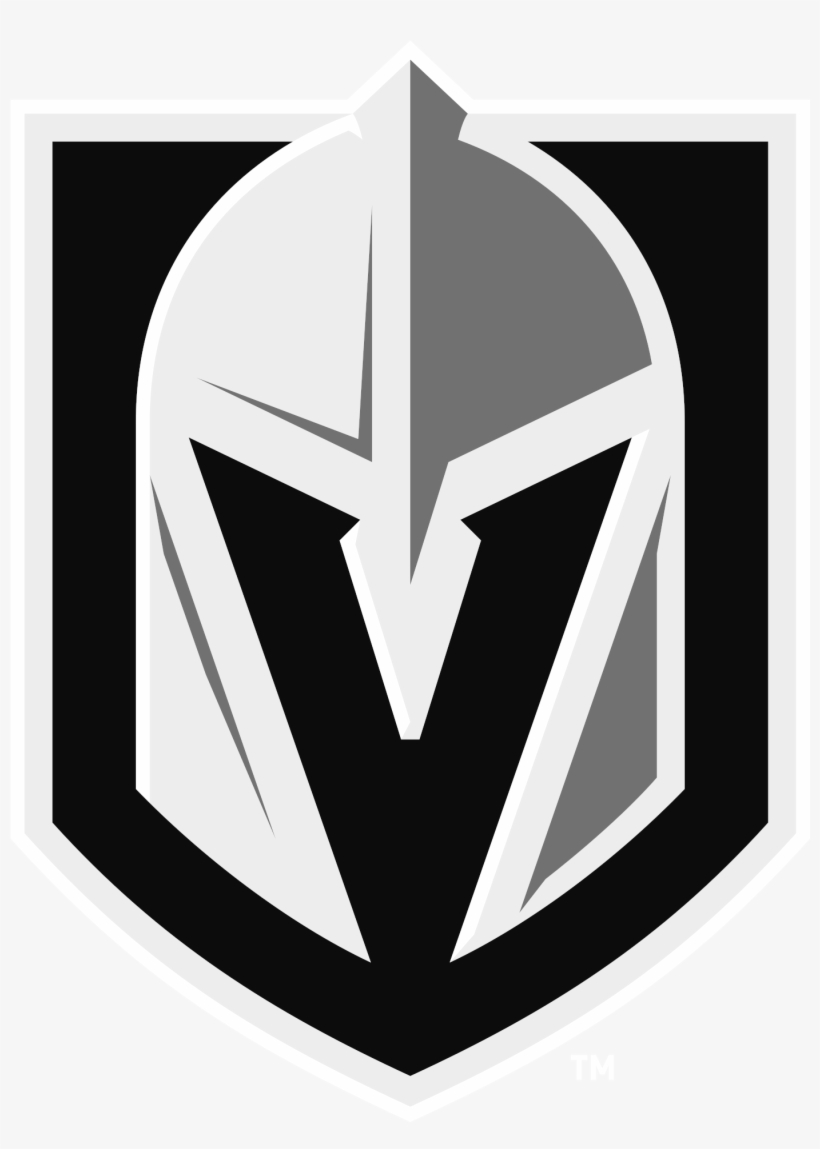 Vegas Golden Knights Logo Black & White Transparent - Golden Knights Logo Png, transparent png #7687559