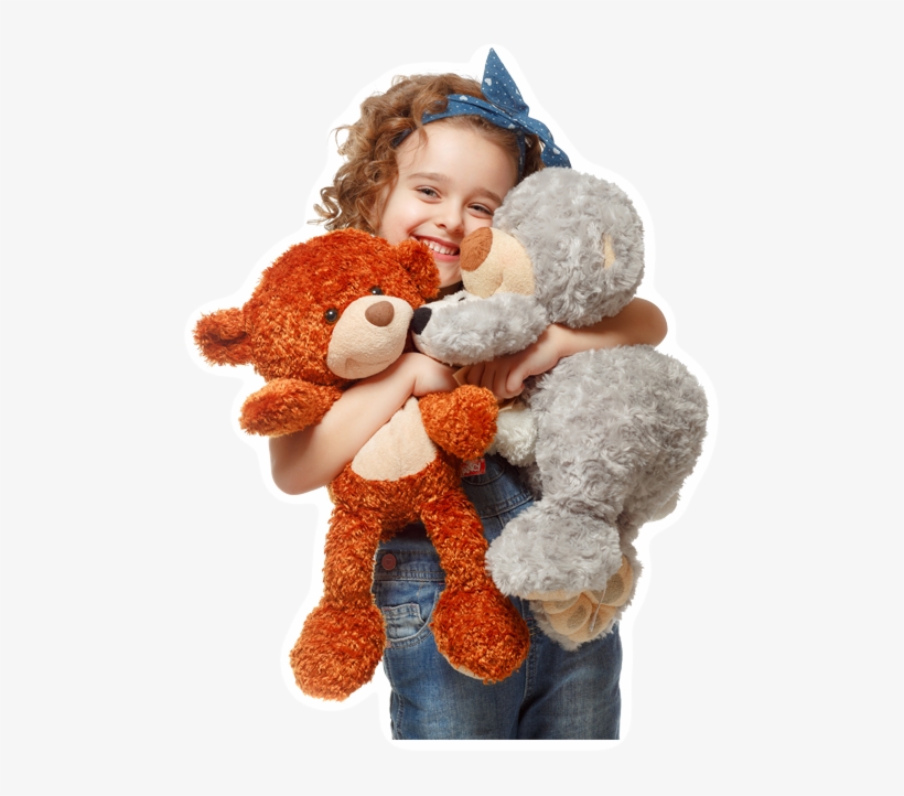 Girl-left - Girl Sad With Two Teddy, transparent png #7688034