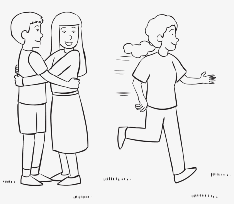 Hug Tag - Line Art, transparent png #7688078