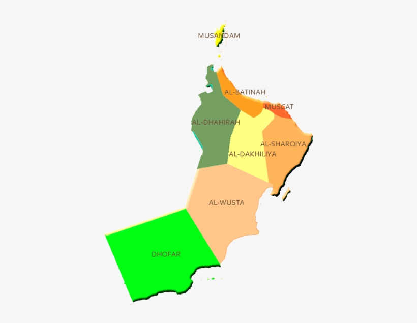 Largest Cities Map Of Oman - Map Of Oman, transparent png #7688248