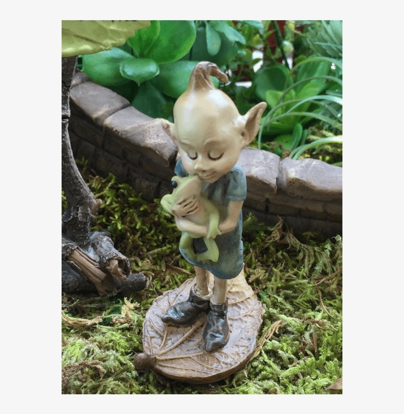 Fairies & Friends Garden Pixie Hugging A Frog Earth - Figurine, transparent png #7688370