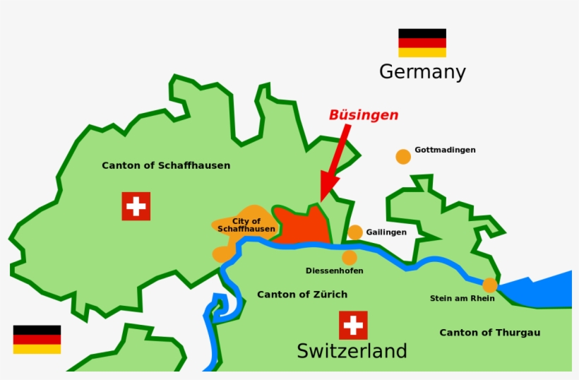 There Are Two International Enclaves - Büsingen Hochrhein, transparent png #7688574