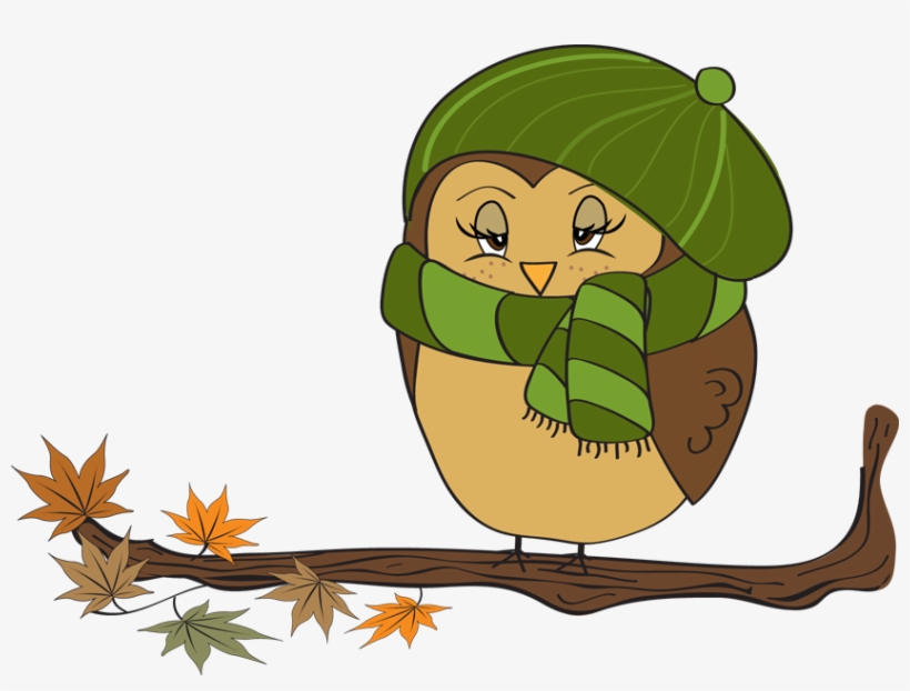 Christmas Owl Clip Art - Owl November Clipart, transparent png #7689014