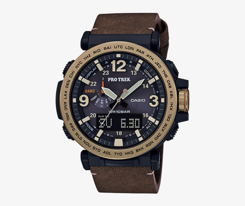 Casio Men's Pro Trek Prg600yl-5 Black Leather Quartz - Casio Prg 600yl 5dr, transparent png #7689361