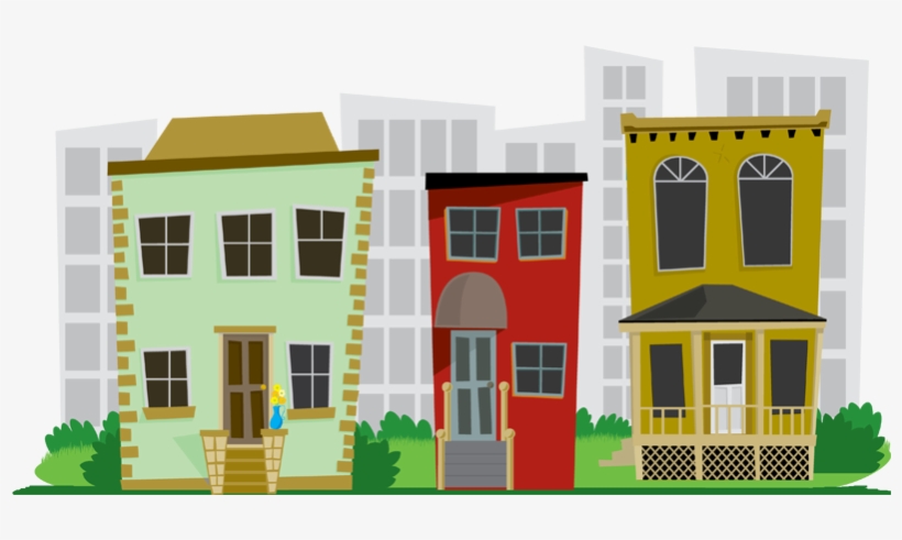 803 X 418 5 - House In The City Clipart, transparent png #7689918
