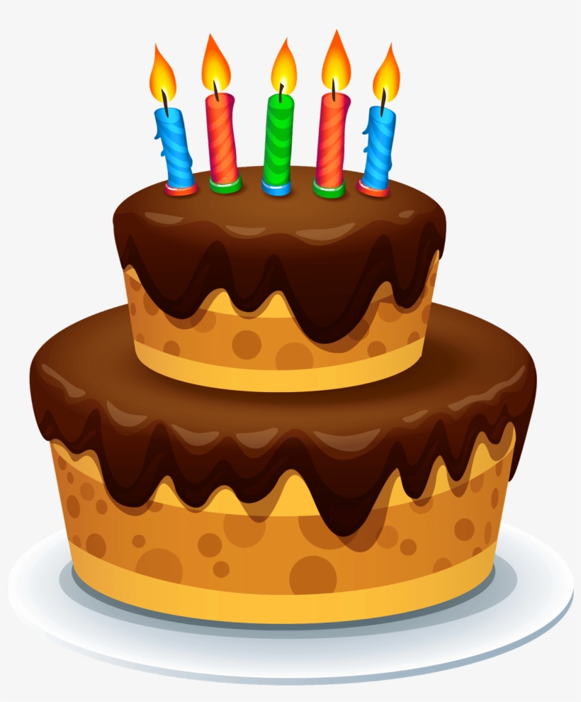 Birthday Cake With Candles Clip Art - Birthday Cake Graphic Png, transparent png #7690032
