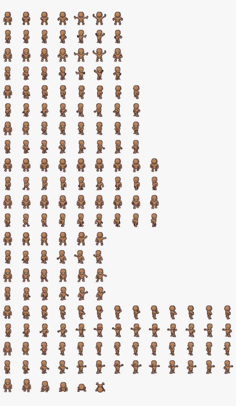 Darkmale - Pixel Art Character Sprite Sheet, transparent png #7690282