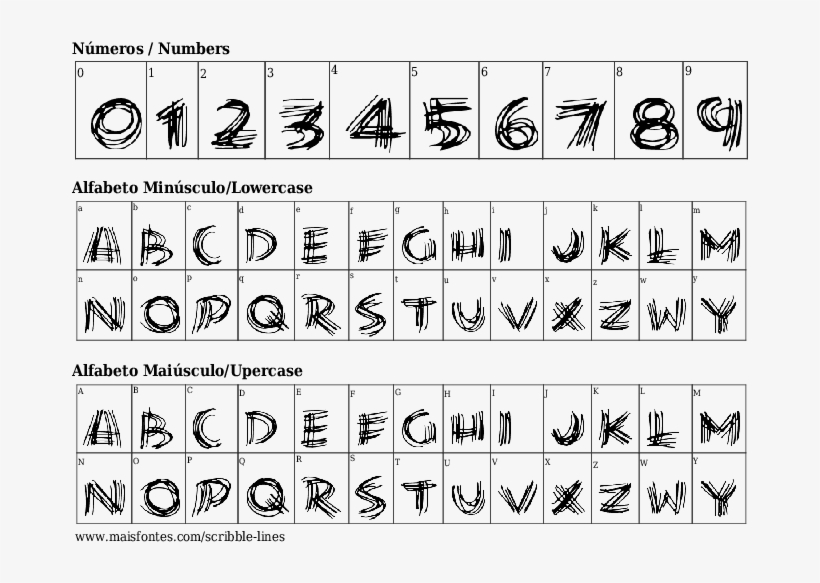 Font Details Scribble Lines - Number, transparent png #7690284