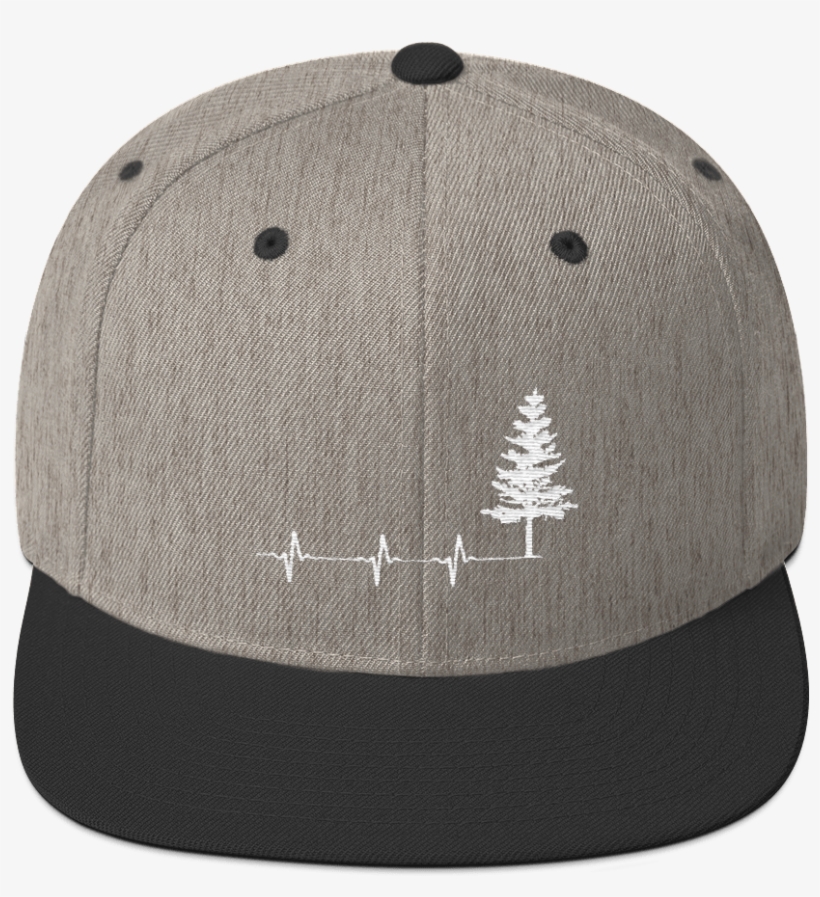 Heart Of Timber Hat Heather Gray Black Pulse - Baseball Cap, transparent png #7690404