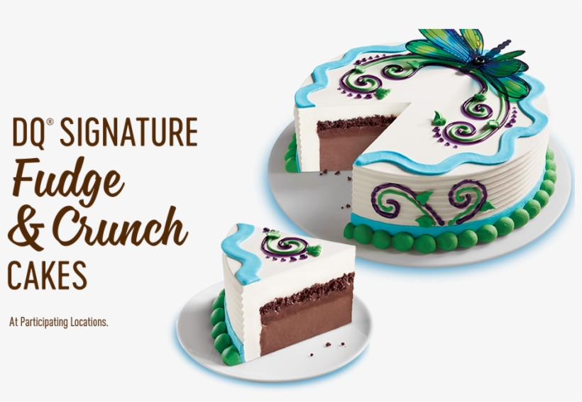 Dq Signature Fudge & Crunch Cakes At Participating - Dq Fudge And Crunch Cake, transparent png #7690767