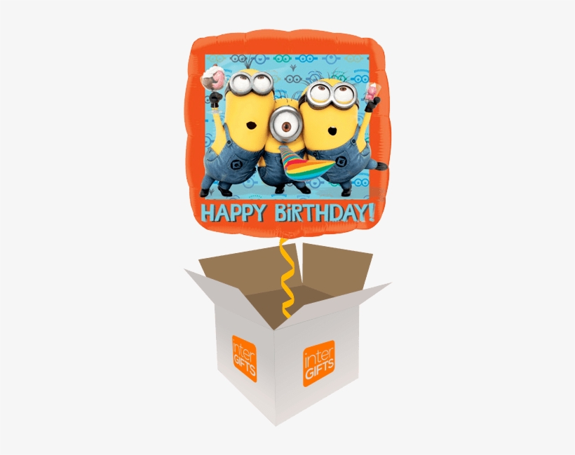 Happy Birthday Square Minions - Minions Feest, transparent png #7691710