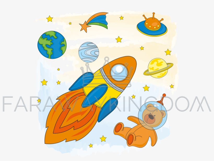 Space Astronaut Children Cartoon Vector Illustration, transparent png #7692035
