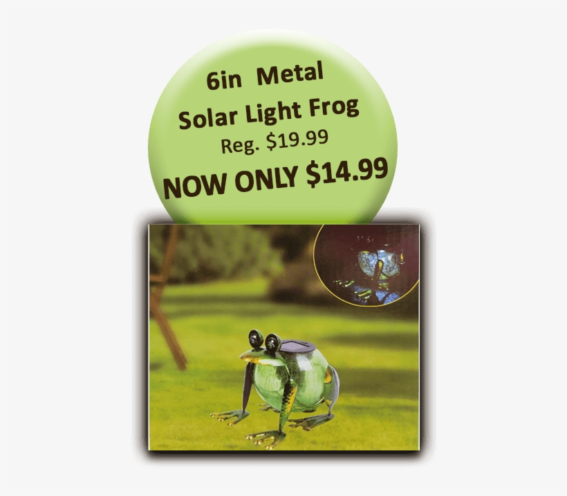 6in Solar Light Frog - Poster, transparent png #7692300