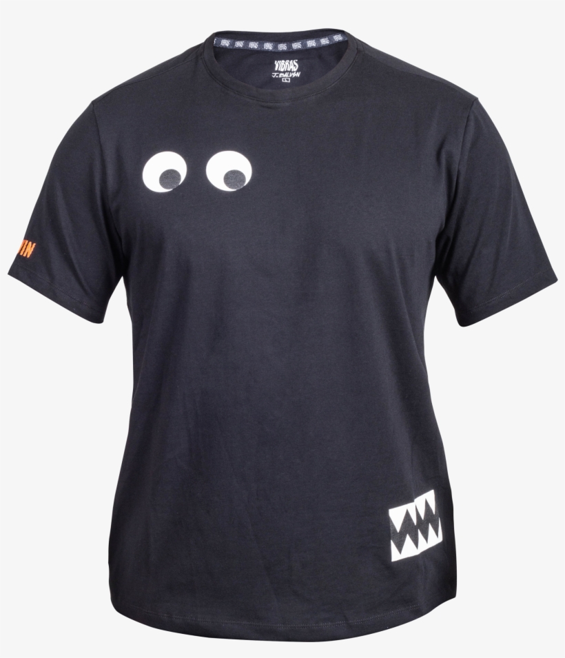 Vibras T-shirt Black Small Eyes - Active Shirt, transparent png #7693186
