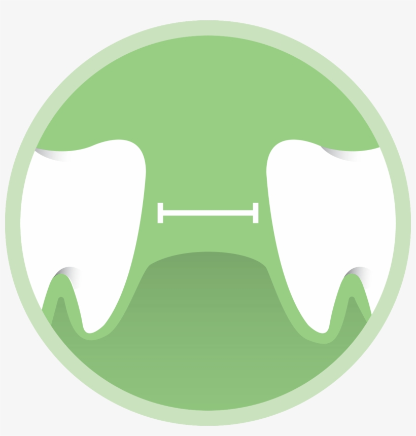 Gap Teeth Icon - Circle, transparent png #7693547