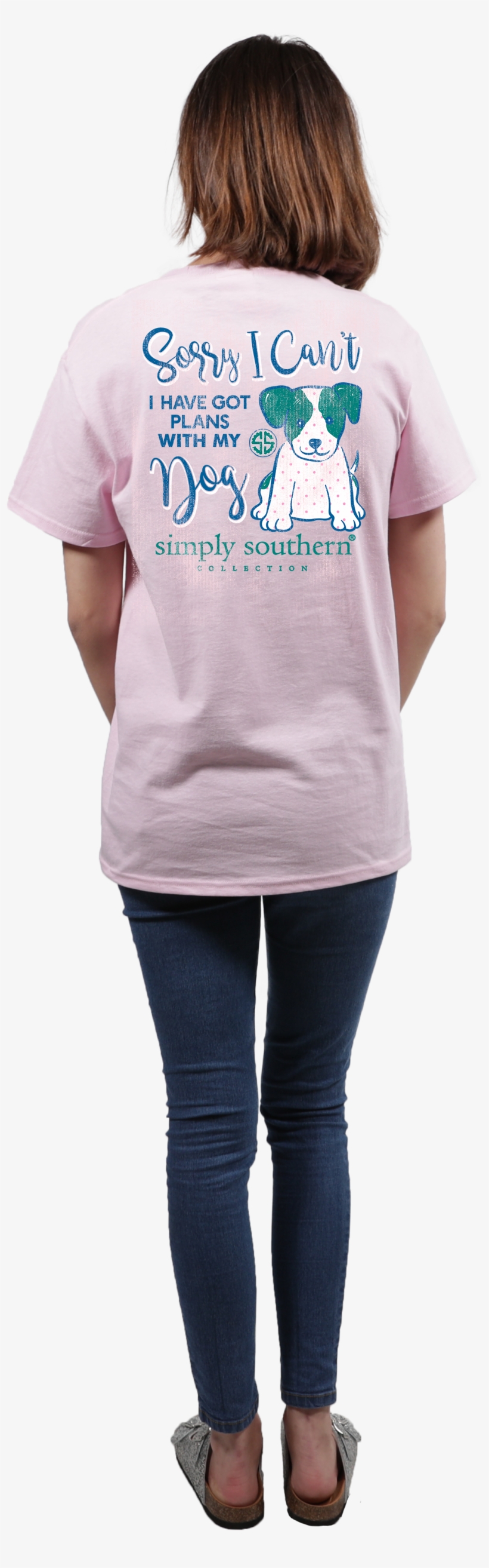 Plans With My Dog Short Sleeve T-shirt In Lulu - Shirt, transparent png #7697398