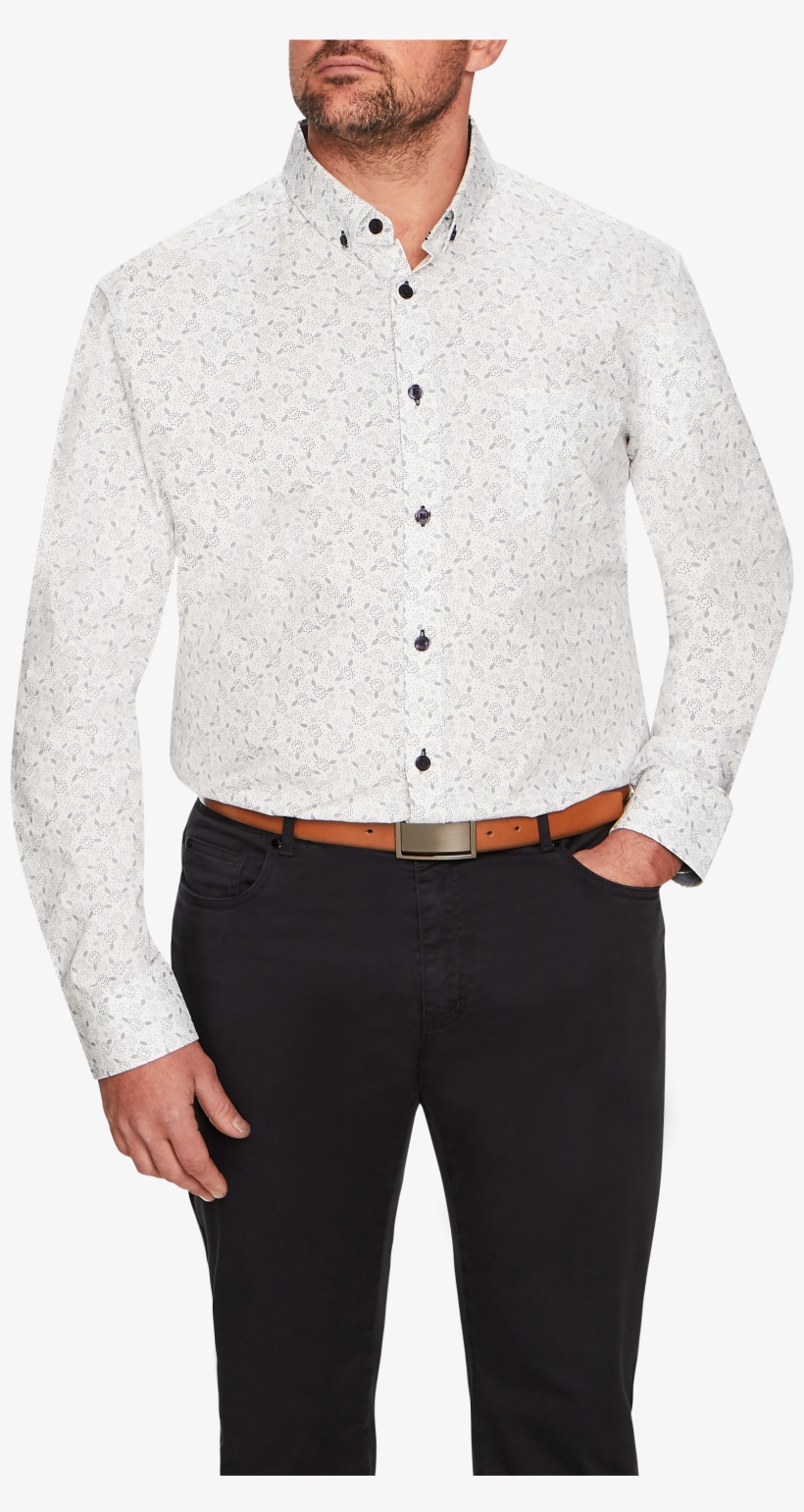 Sky Aster Print Shirt - Cardigan, transparent png #7697441