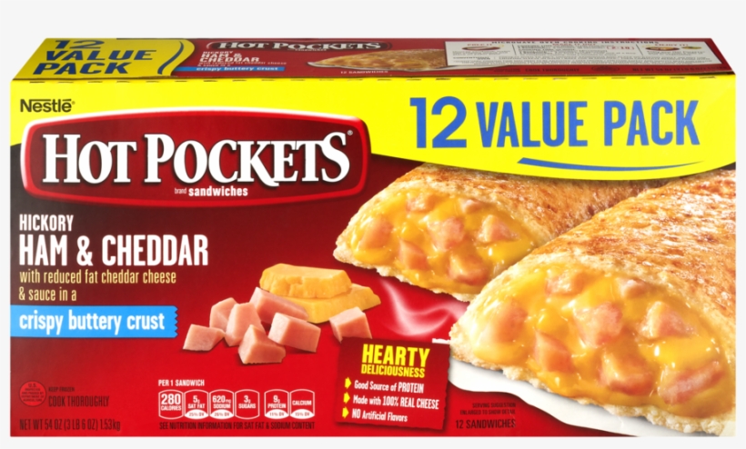 Hot Pockets Value Pack Ham & Cheese Sandwiches, 54 - Hot Pockets, transparent png #7697862