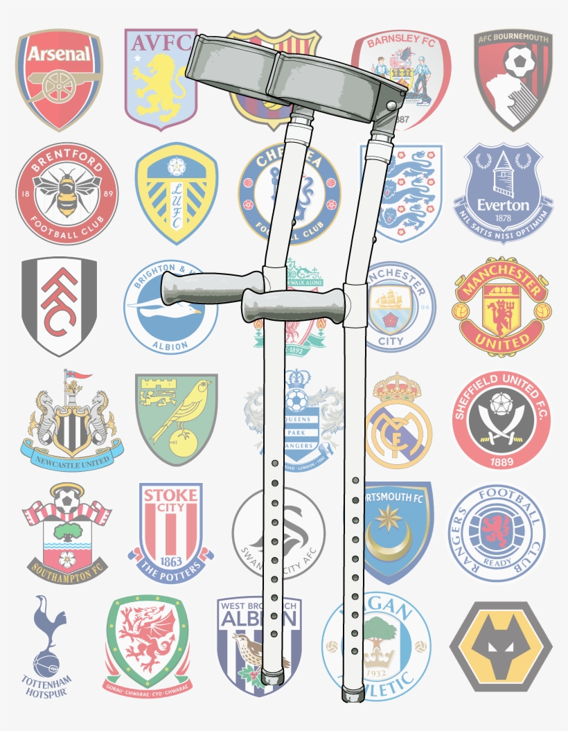 Football Team Crutch - 2011 Premier League Teams, transparent png #7699901