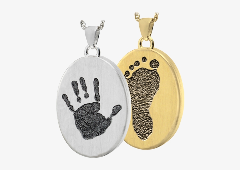Wholesale Oval Jewelry With Handprint Or Footprint - Gold, transparent png #770112