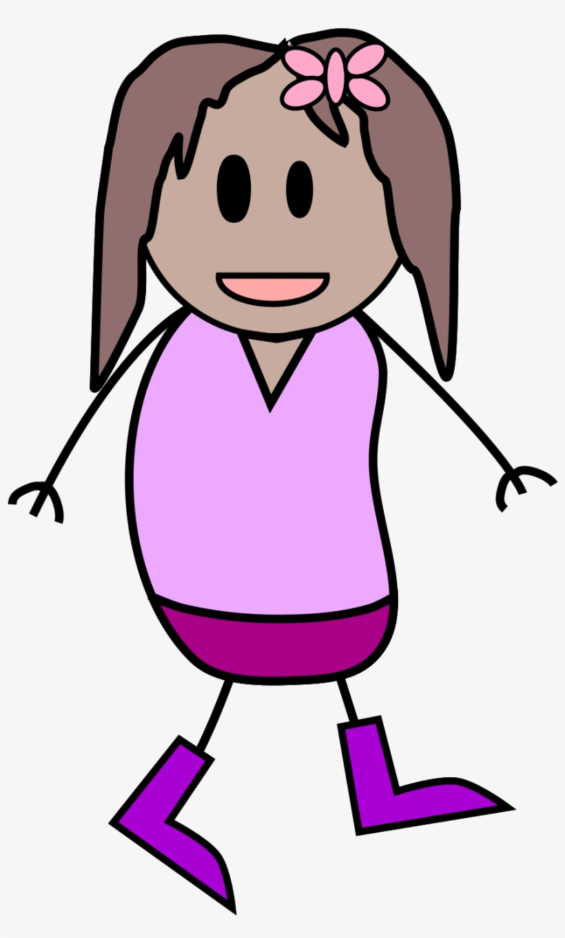 Girl Stick Figure Clipart Png, transparent png #770350