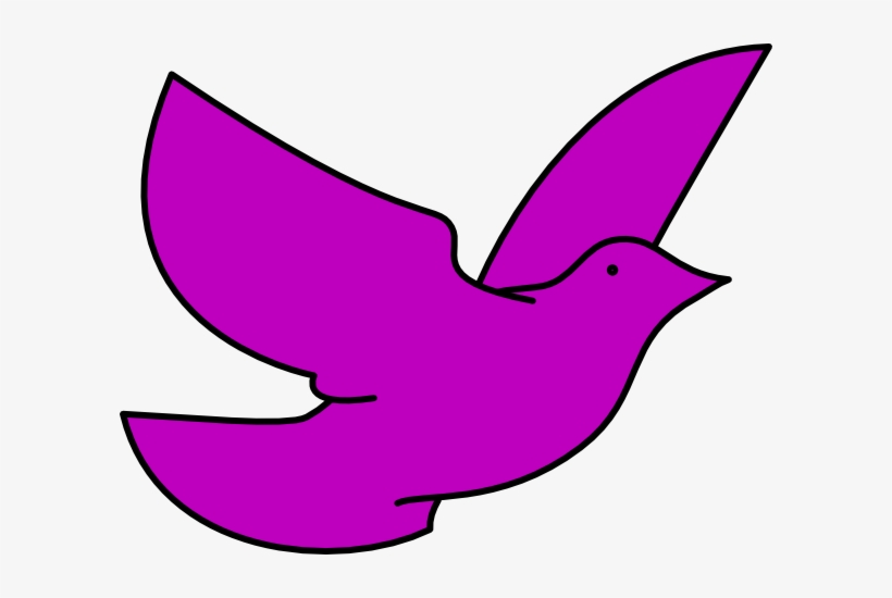Vector Freeuse Cross And Dove Clipart - Purple Dove, transparent png #771165