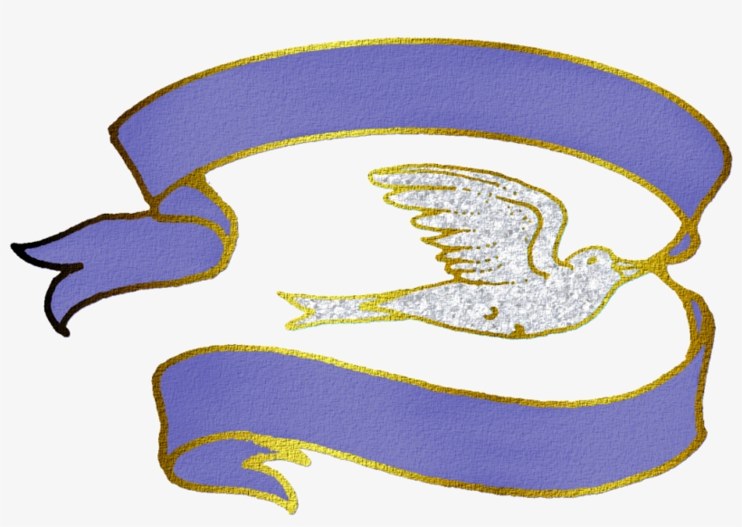 With Ribbon Png By Clipartcotttage On Deviantart - Dove With Ribbon Clipart, transparent png #771306