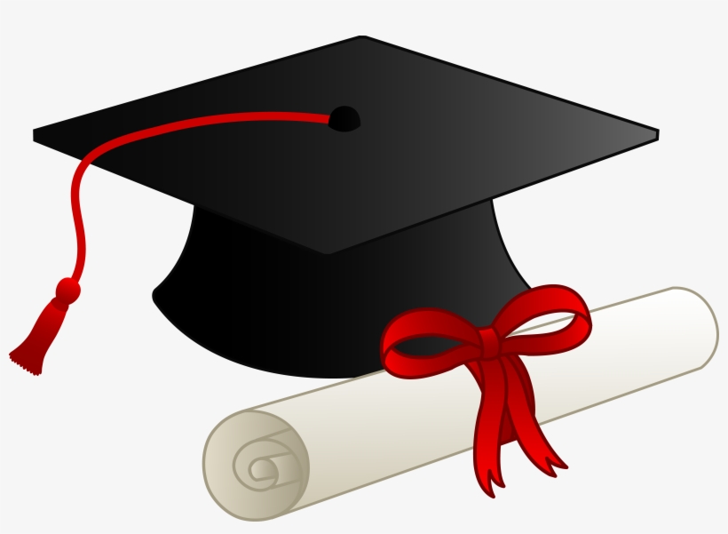 High School Cap And Gown - Graduation Clipart, transparent png #771372