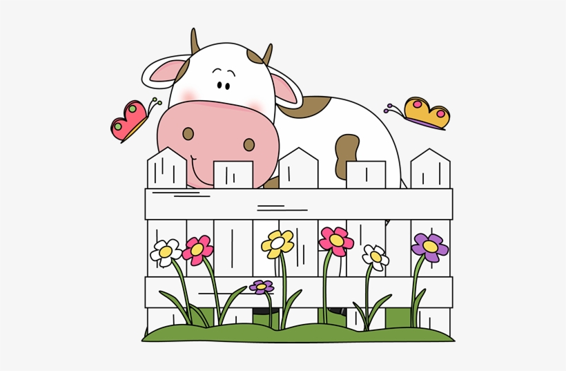 Cattle Clipart Farm Fence - Behind Of Clipart, transparent png #771373