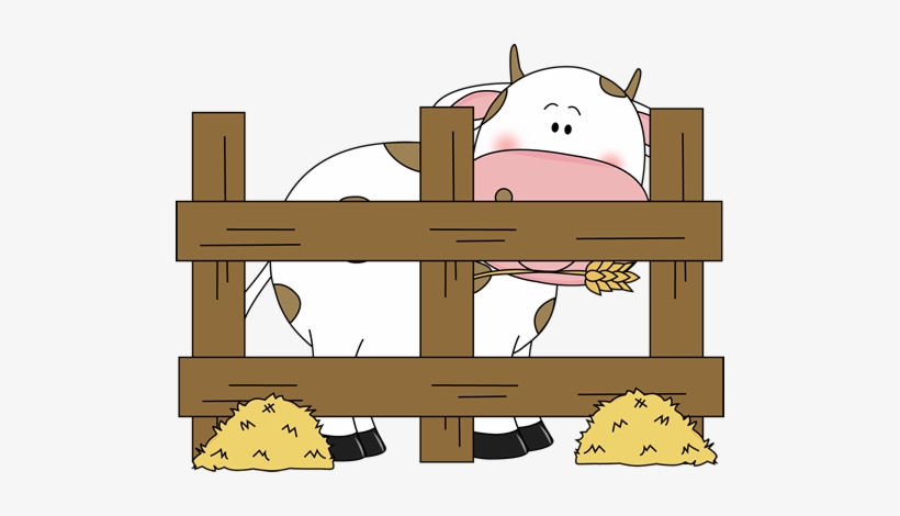 Free Cute Farm Fence Clipart - Farm Cow Clip Art, transparent png #771420
