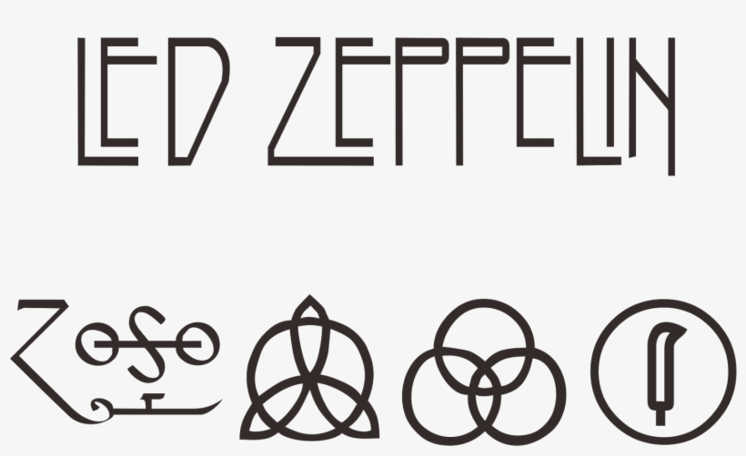 Zeppelin Drawing Logo - Led Zeppelin Iv Logo, transparent png #771679
