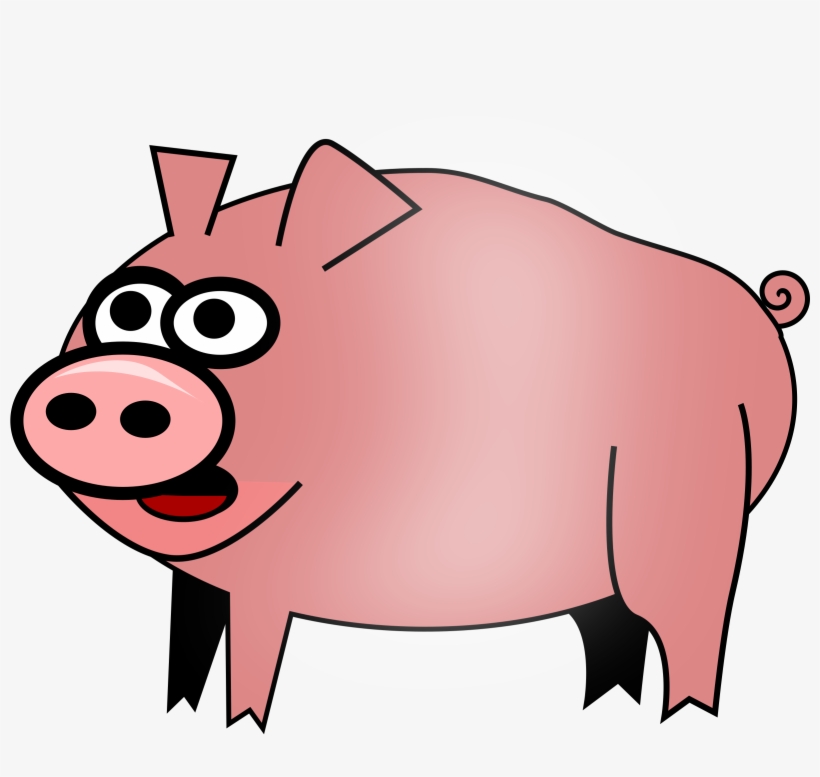 Pork Clipart Transparent - Cartoon Pig No Background, transparent png #772193