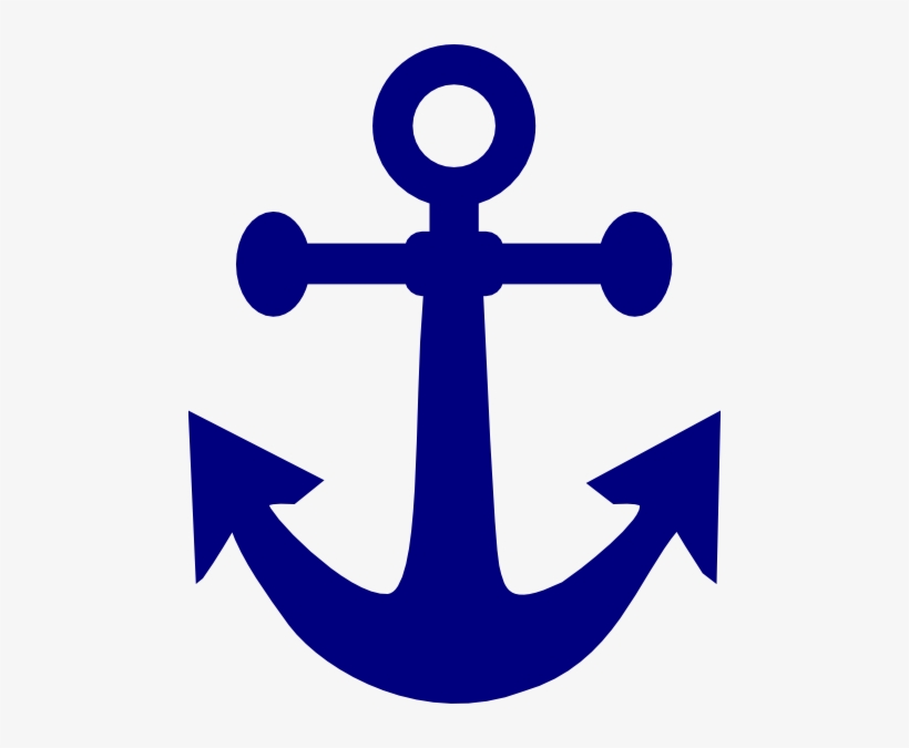 Dark Navy Anchor Clip Art At Clker - Anchor Clipart, transparent png #772683