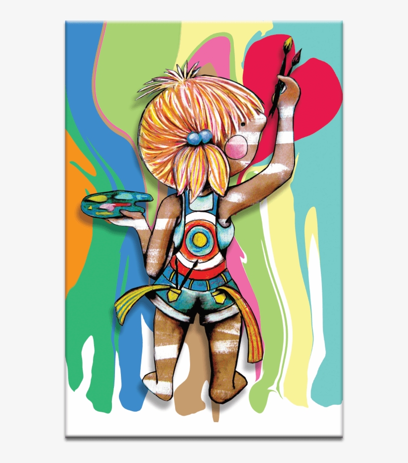 Art Chick - Art Chick, Canvas Print, White, Posters, Prints,, transparent png #772808