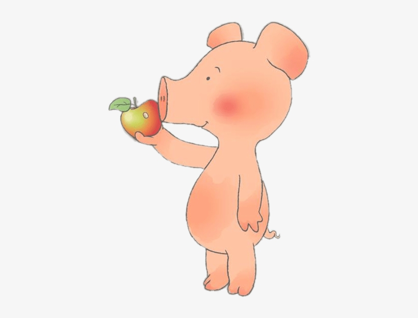 Download - Pig Eating An Apple Clipart, transparent png #772930