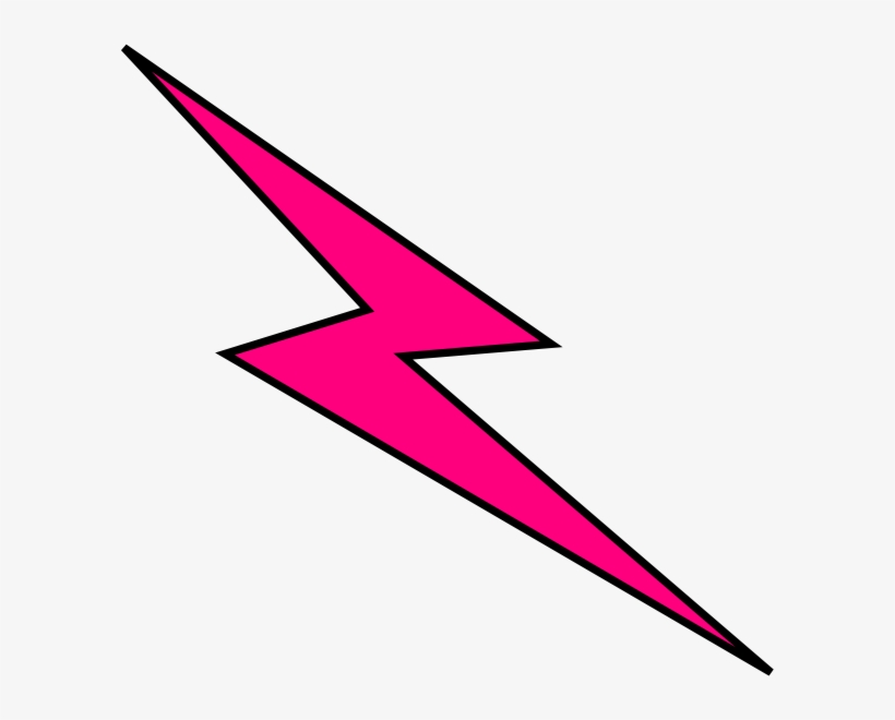 Pink Bolt Clip Art - Light Pink Lightning Bolt, transparent png #773020