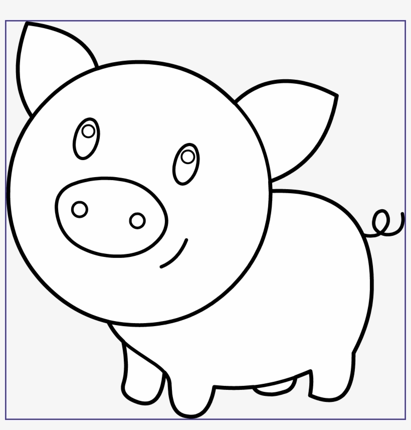 Unbelievable Cute Pig Clipart Black And White Clipartxtras - Coloring Book, transparent png #773054